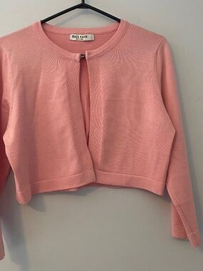 Grace Karin Pink Cropped Cardigan